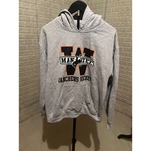 Manatee‎ Ranchers Hockey Gildan Hoodie Sweatshirt Gray Graphic Medium